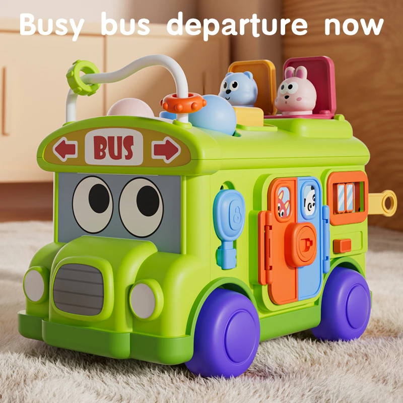 Kids Education Activities - Mainan Bus Sibuk Edukasi Montessori untuk