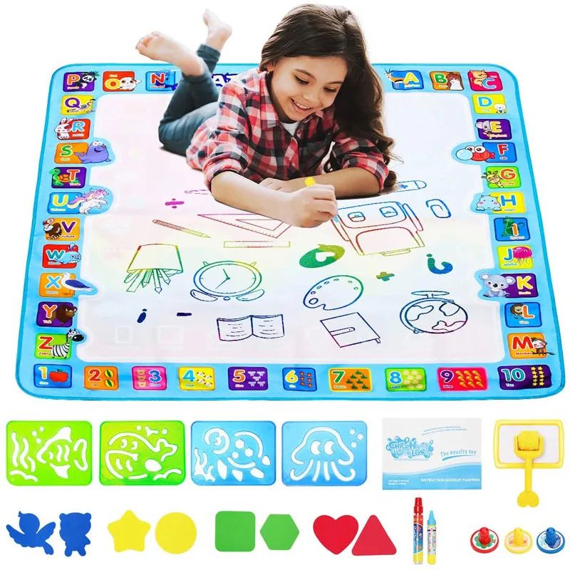 Kids Education Rug - Coolplay Alas gambar air ajaib, tikar