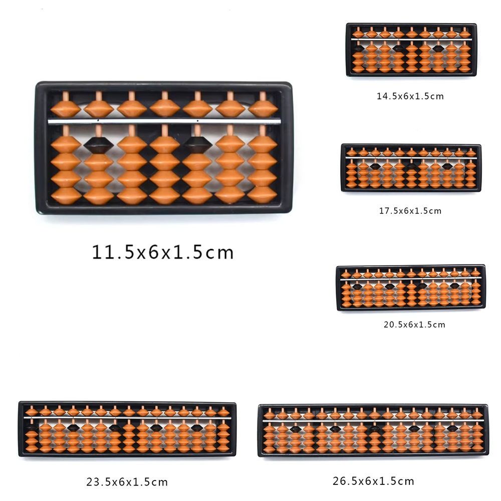 Abacus Counting Bead - Sempoa Standar Plastik Baru 7/9/11/13/15/17 Digit
