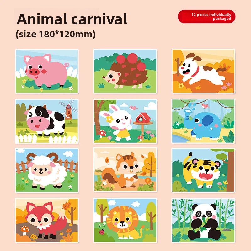 Kids Education Wallpaper - 12Pcs/set Stiker Busa EVA 3D Anak-anak