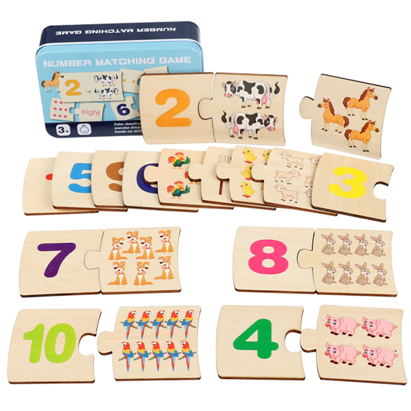 Kids Education Board - Papan Puzzle Kayu Bentuk Hewan dan