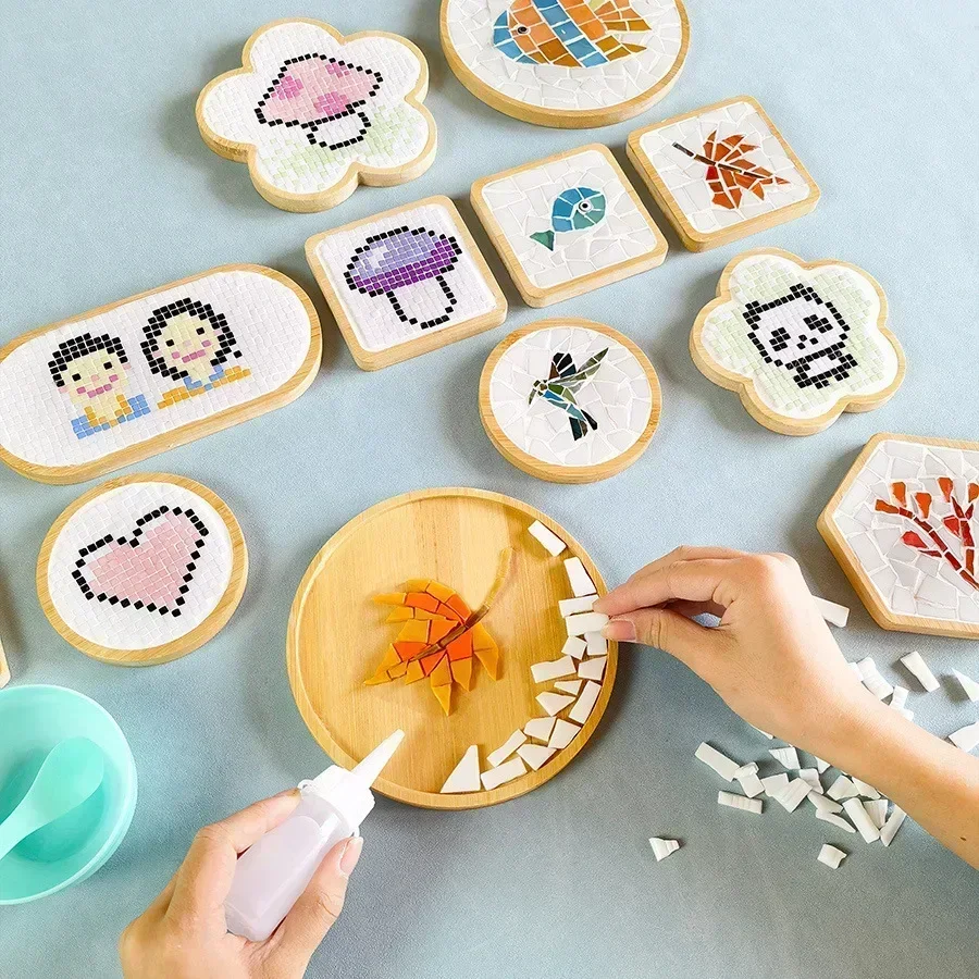 Kids Education Rug - Buatan Tangan DIY Mosaik Cangkir Tikar