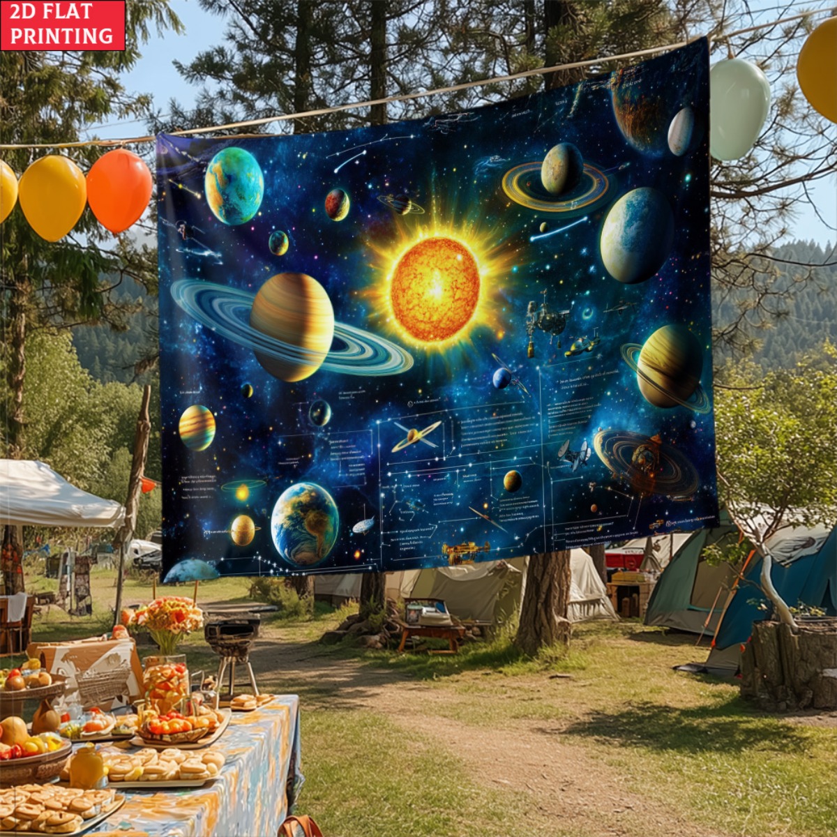 Tapestry Tata Surya tanpa bing - Kids Educational Posters ulasan dan harga