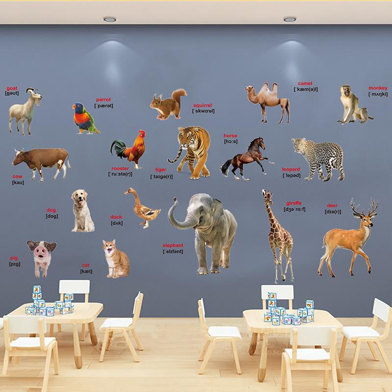 2Pcs Stiker Dinding Edukatif D - Kids Education Wallpaper ulasan dan harga