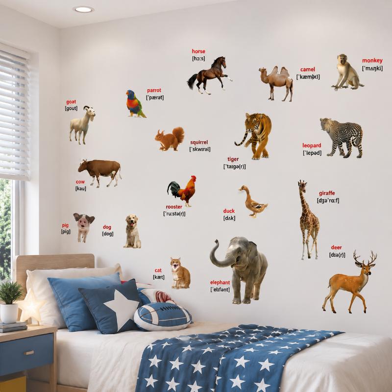 2Pcs Stiker Dinding Edukatif D - Kids Education Wallpaper ulasan dan harga