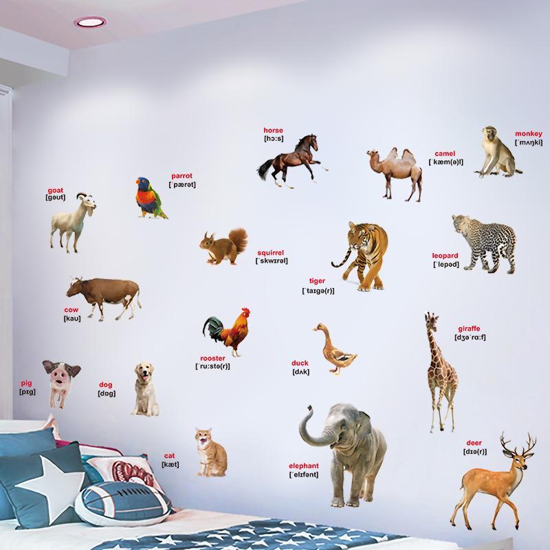 2Pcs Stiker Dinding Edukatif D - Kids Education Wallpaper ulasan dan harga