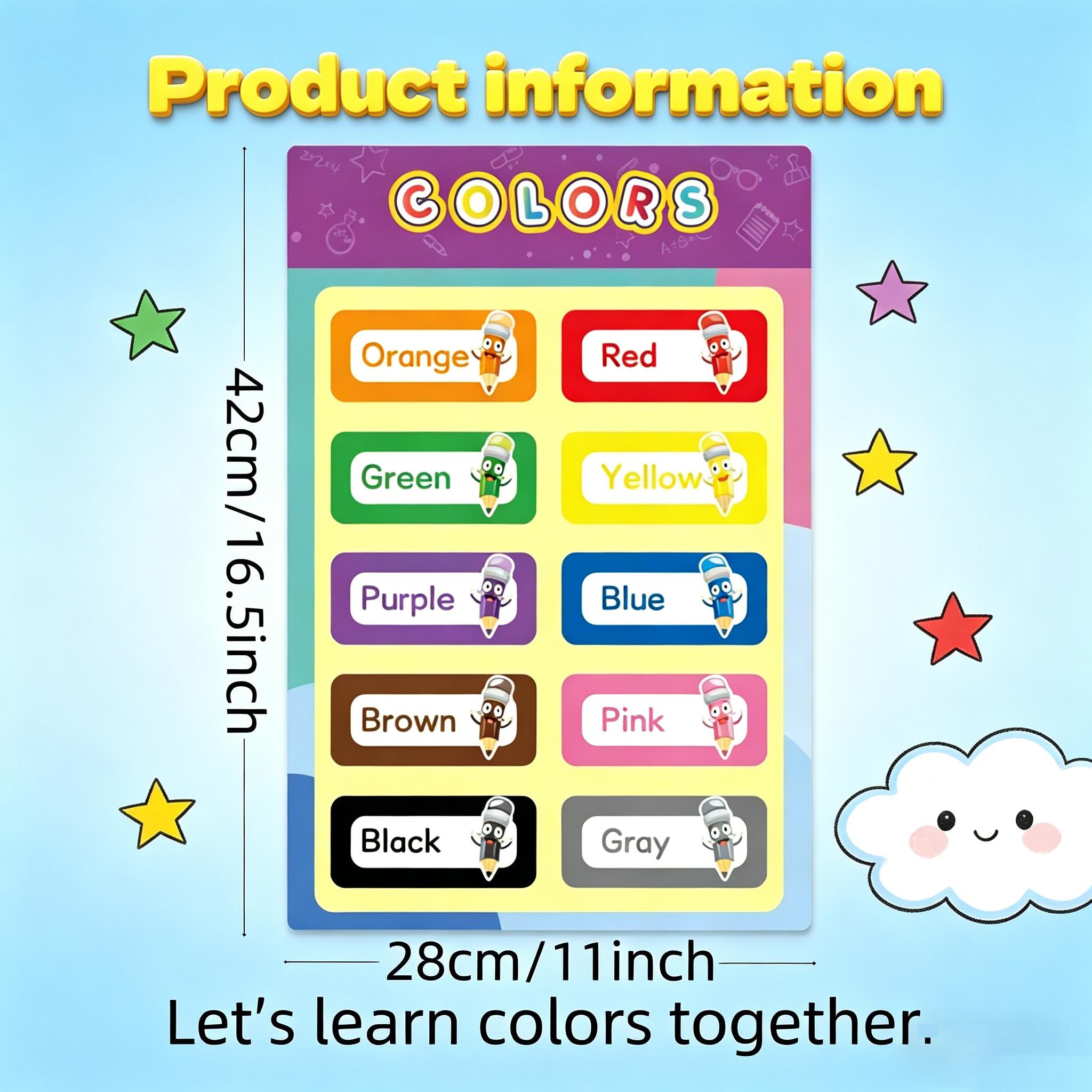 16 PCS Poster Edukasi untuk Ba - Kids Educational Posters ulasan dan harga