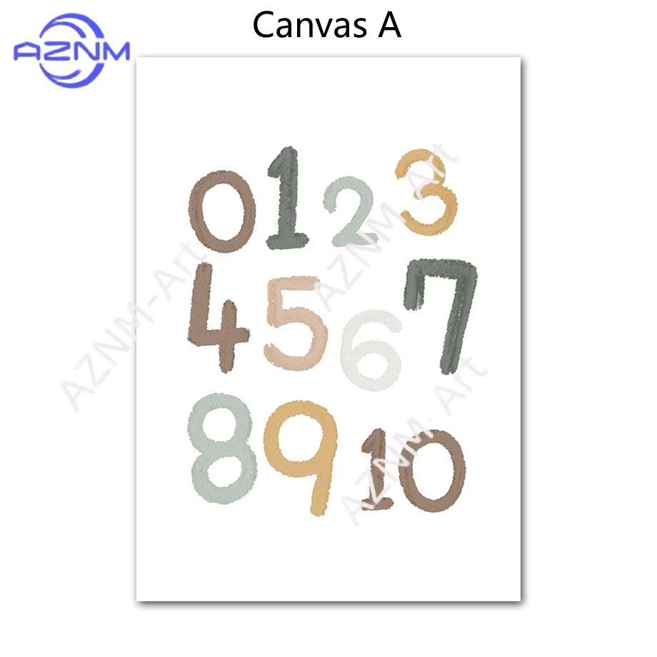 1/2 Buah Lukisan Kanvas Kertas - Kids Educational Posters ulasan dan harga