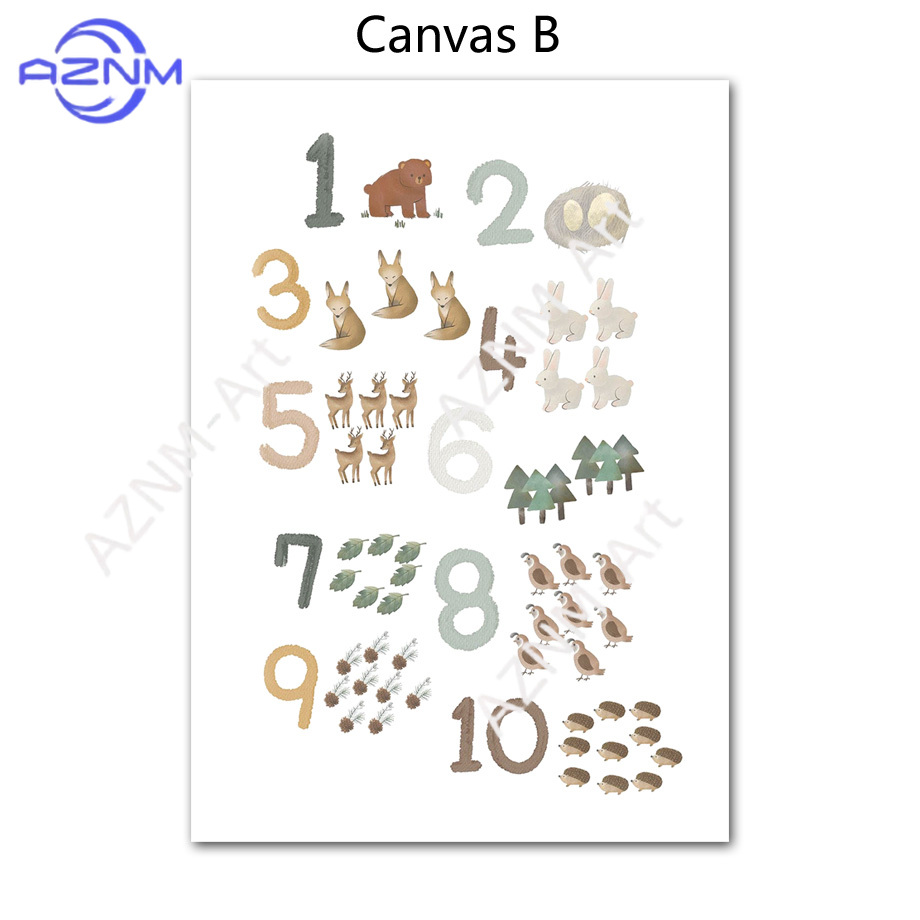 1/2 Buah Lukisan Kanvas Kertas - Kids Educational Posters ulasan dan harga