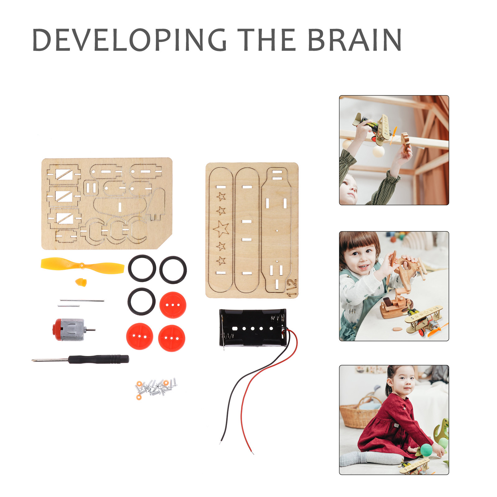 1Set Kit Pesawat Kayu DIY untu - Kids Education Activities ulasan dan harga