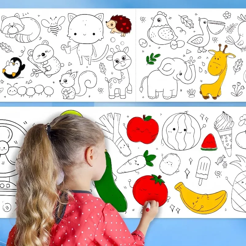 Gulungan Kertas Mewarnai Anak- - Kids Education Wallpaper ulasan dan harga