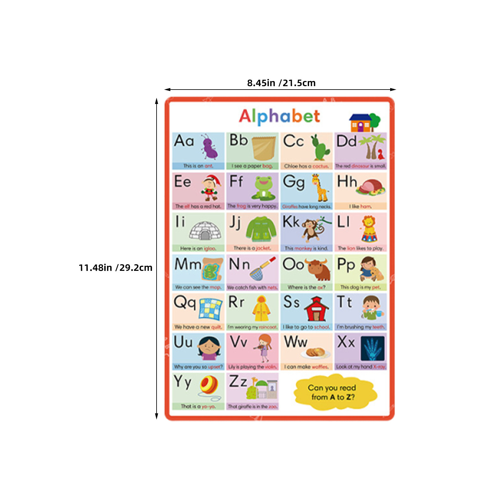 2Pcs Set Poster Huruf dan Angk - Kids Education Wallpaper ulasan dan harga