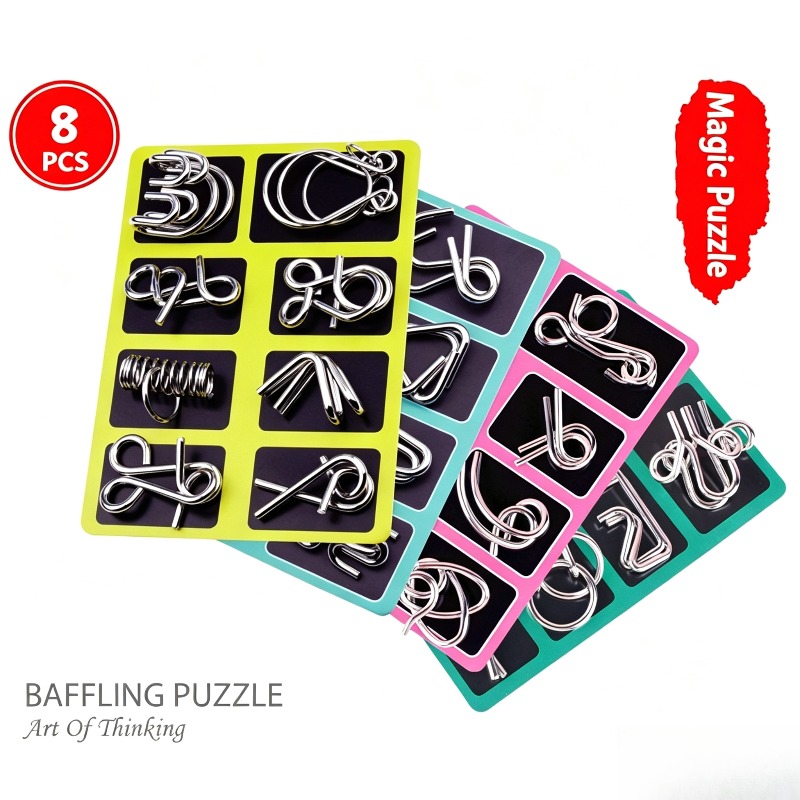 8 Buah Set Puzzle Logam Klasik - Kids Education Board ulasan dan harga