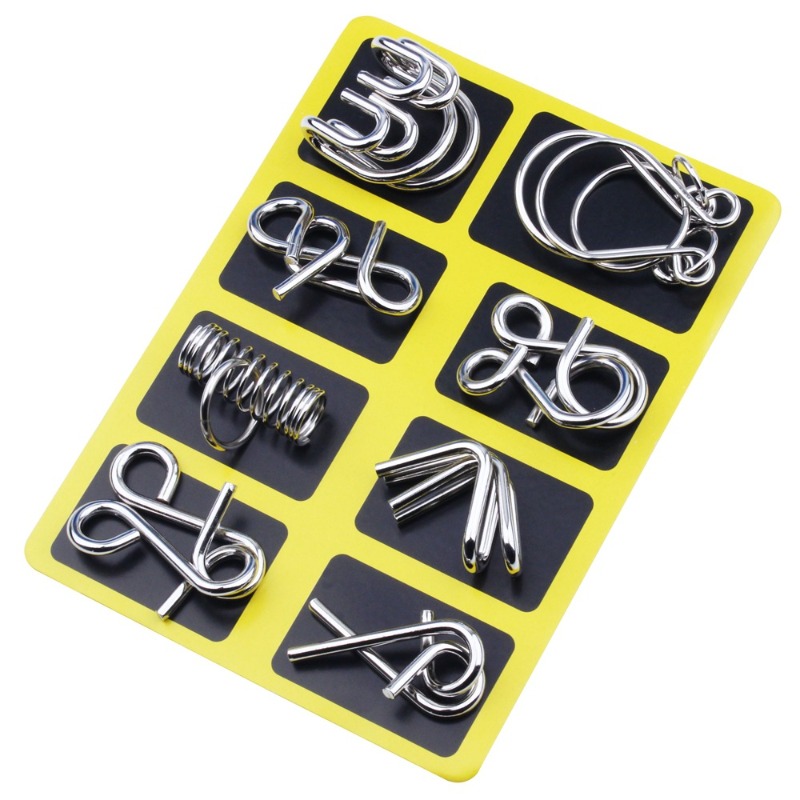 8 Buah Set Puzzle Logam Klasik - Kids Education Board ulasan dan harga