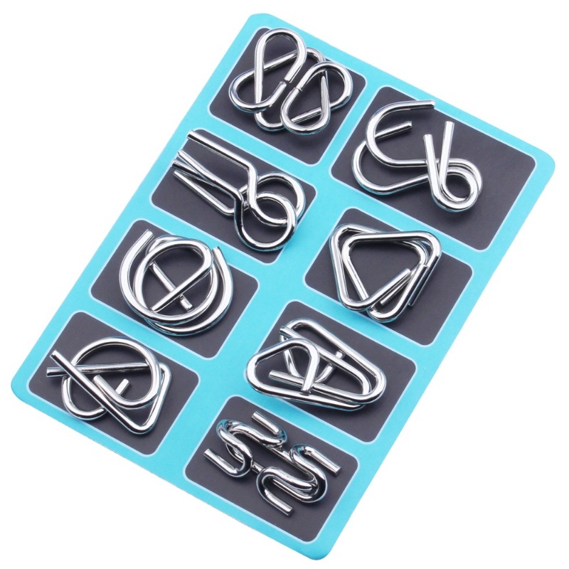 8 Buah Set Puzzle Logam Klasik - Kids Education Board ulasan dan harga