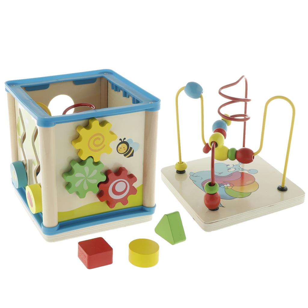 Kubus Aktivitas Kayu Puzzle 3D - Abacus Counting Bead ulasan dan harga