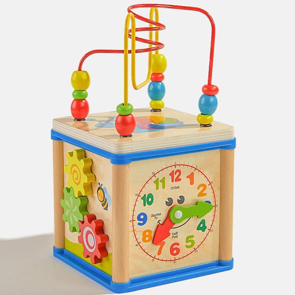 Kubus Aktivitas Kayu Puzzle 3D - Abacus Counting Bead ulasan dan harga