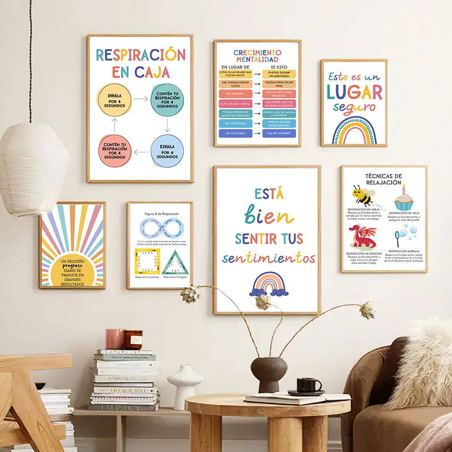 Motto Pendidikan Spanyol Lukis - Kids Educational Posters ulasan dan harga