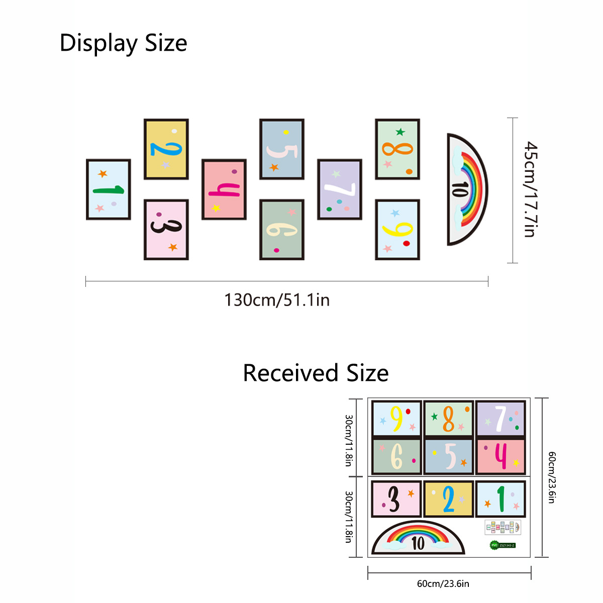 Stiker dinding Digital anak, s - Kids Education Wallpaper ulasan dan harga