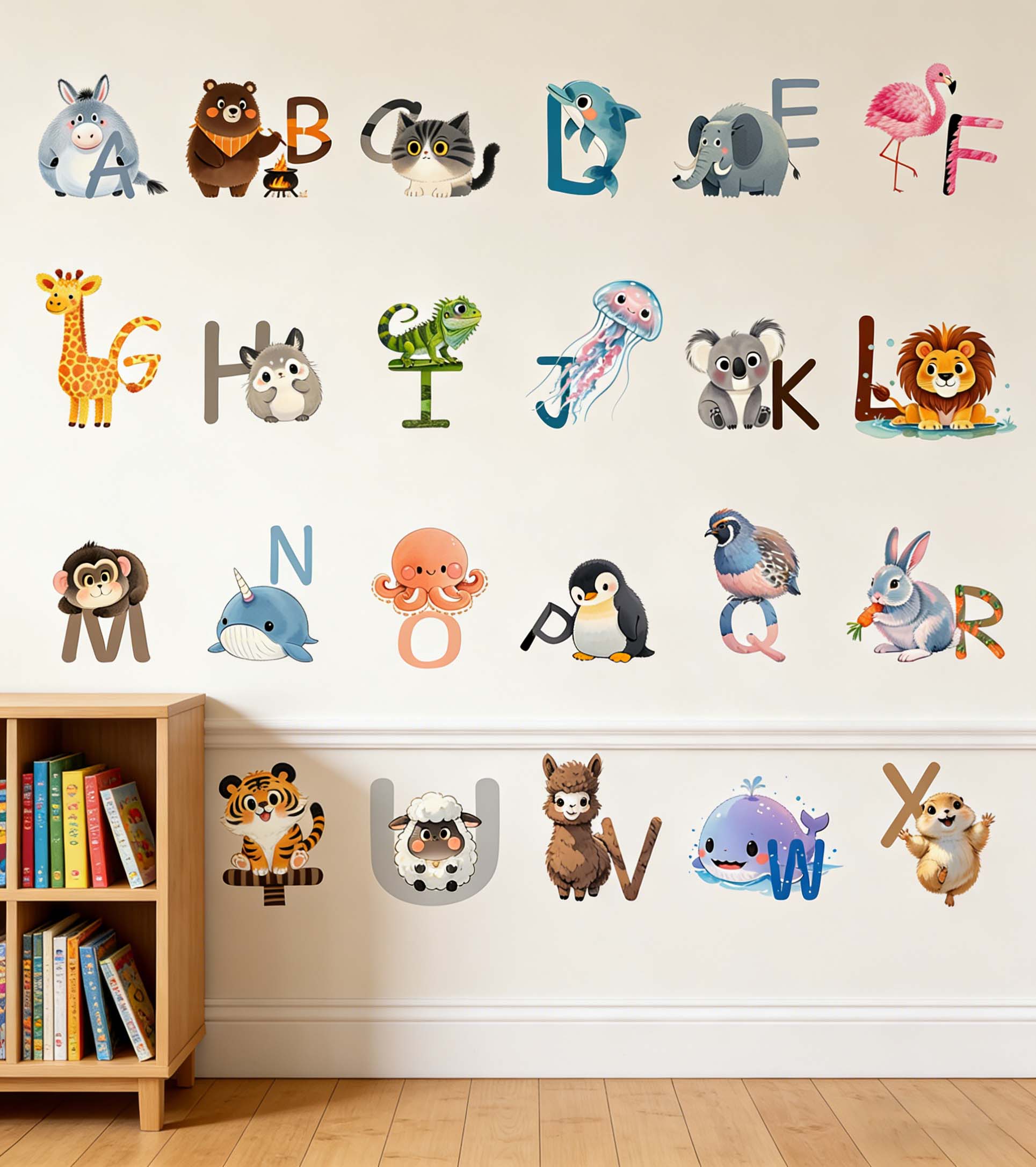 Stiker Dinding Alfabet Inggris - Kids Education Wallpaper ulasan dan harga