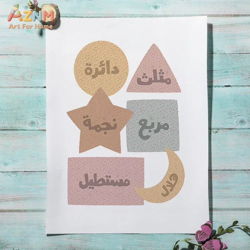 Seni Dinding Arab Bahasa Inggr - Kids Educational Posters ulasan dan harga